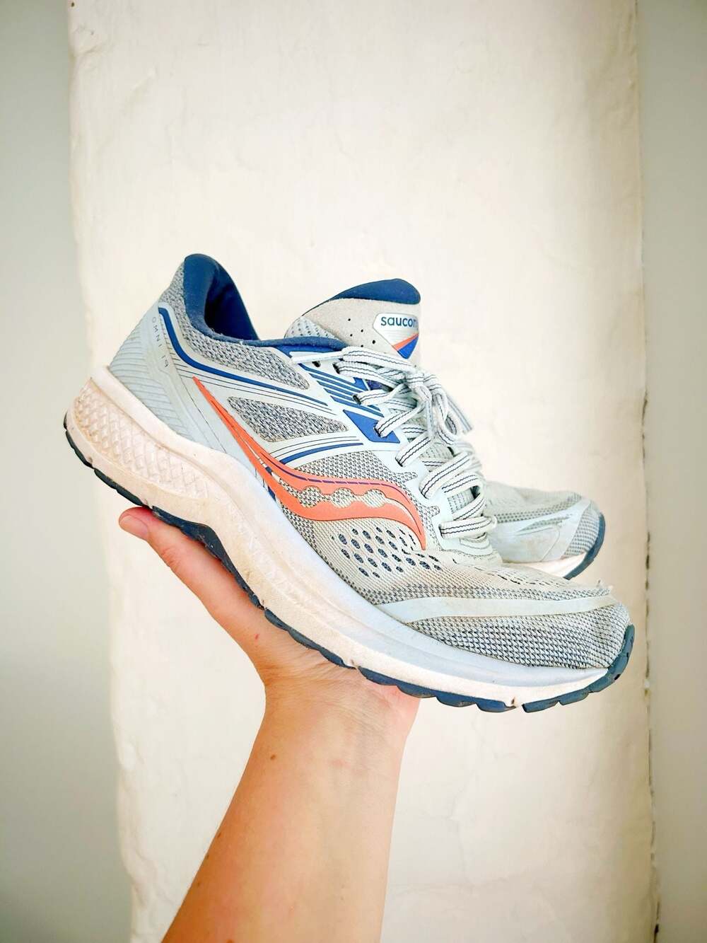Saucony Omni 19 Women's Running Shoes Light Blue/Orange
